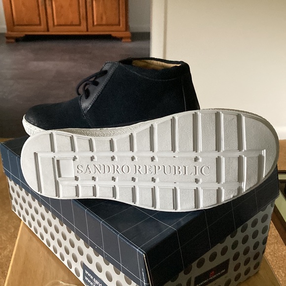 NEW!!Chukka navy suede with white soles.